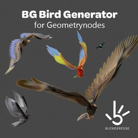 Bird Generator Setup - Blender geometry nodes