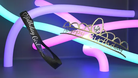 Birthday Accessories - Blender 3d models