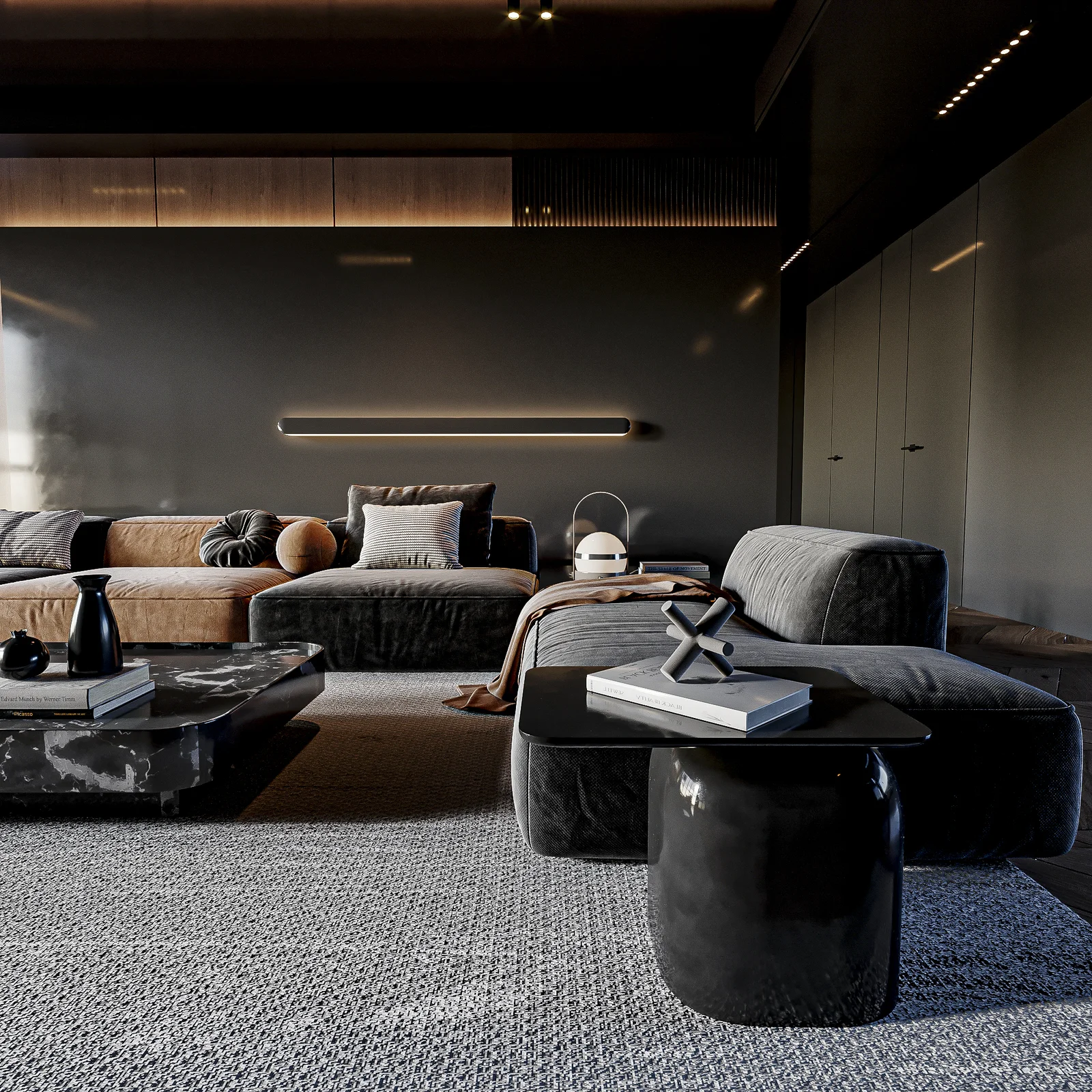 Black and Orange Living Room screenshot 5