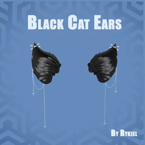 Black Cat Ears - Blender 3d models