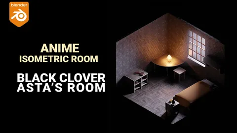 Asta's Room - Black Clover - Blender scenes