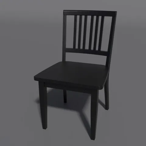 Black Wooden Chair - Blender 3d models