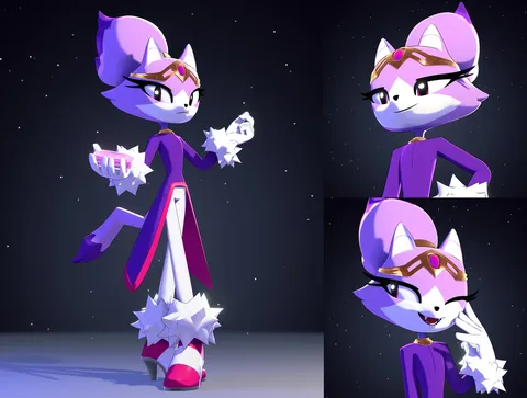Blaze the Cat - Blender 3d models