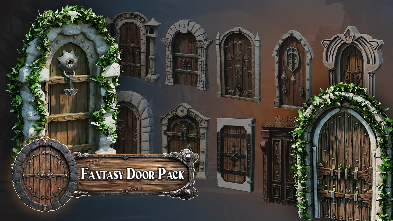 Massive Fantasy Doors Asset Pack screenshot 2