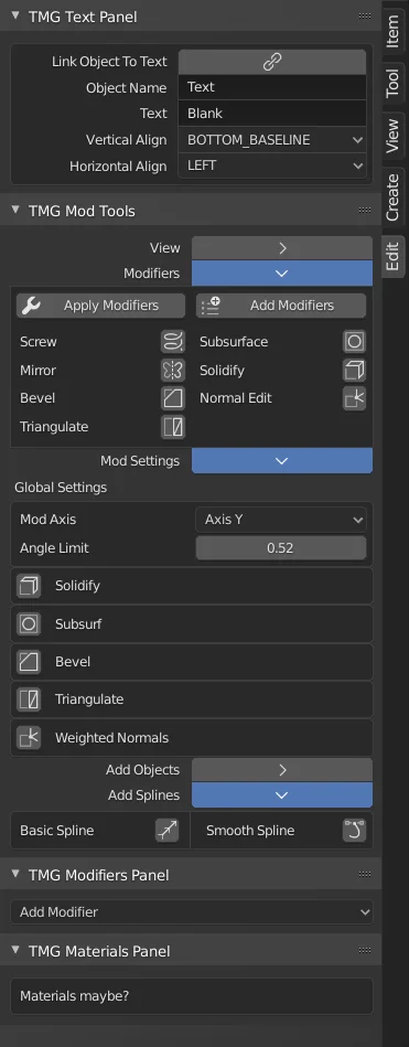 TMG Mod Tools screenshot 2