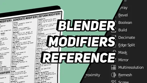 Modifiers PDF Reference - Blender tutorials & courses
