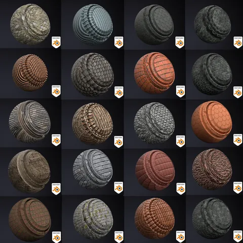 Roof Tiles Material Pack - Blender textures & materials