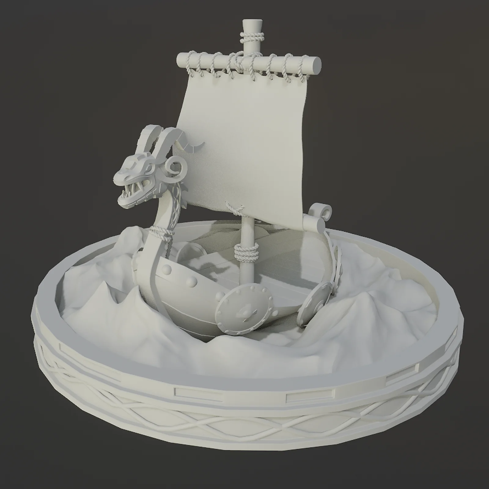 Stylized Viking Boat Asset screenshot 5