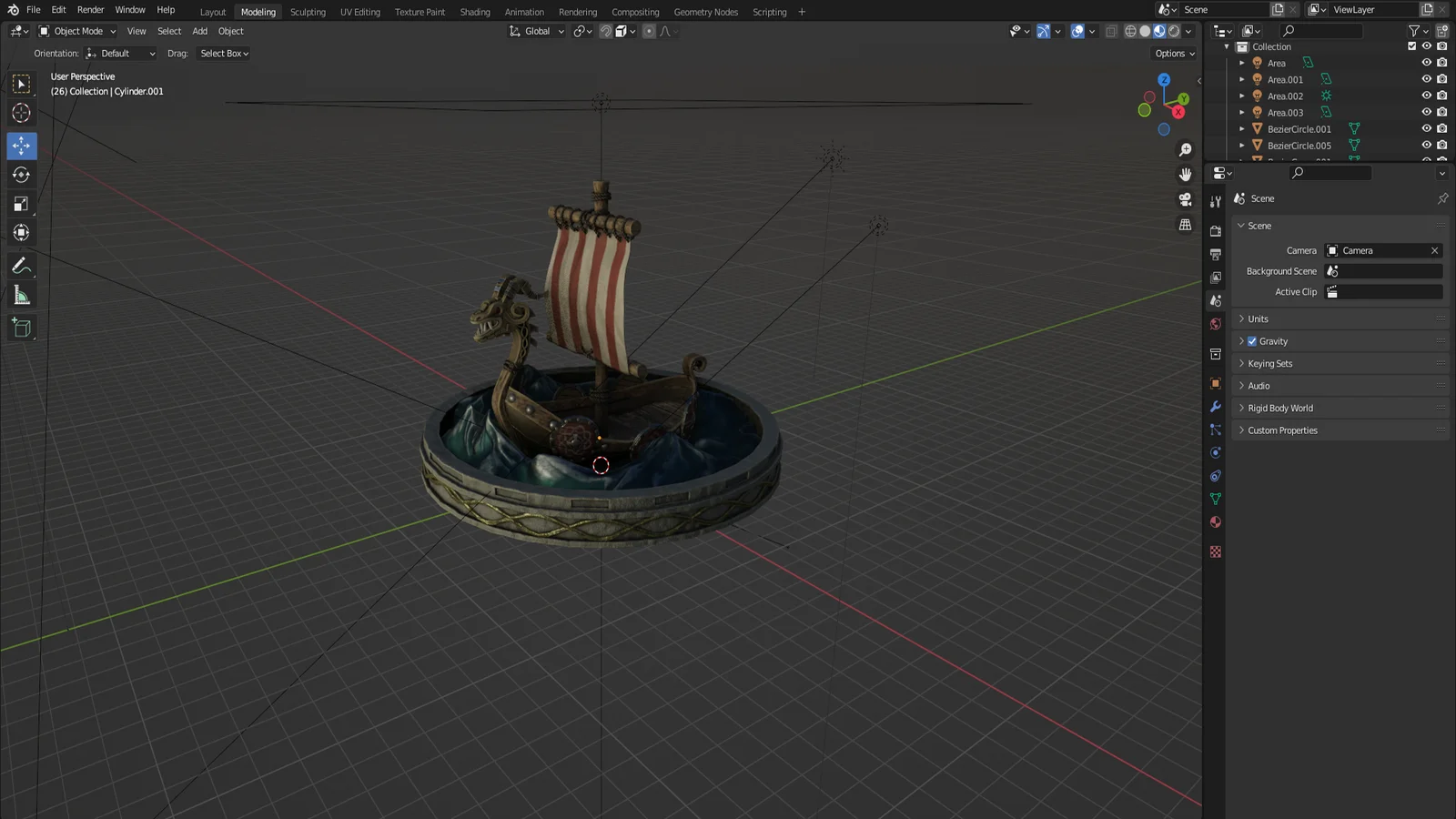 Stylized Viking Boat Asset screenshot 6