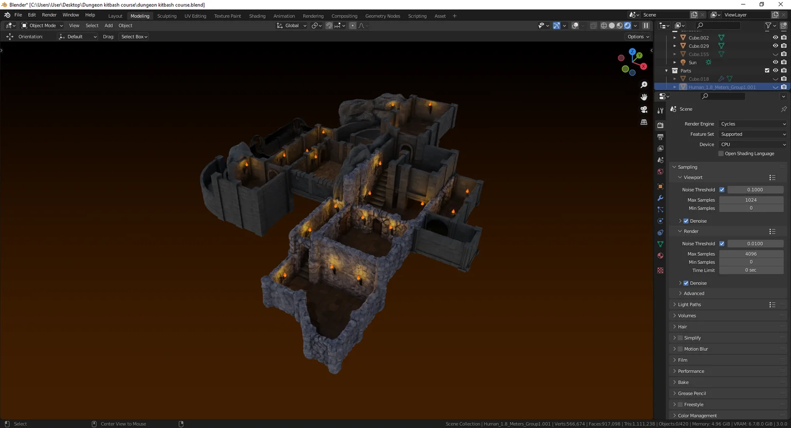 Dungeon Modular Kitbash Course screenshot 4