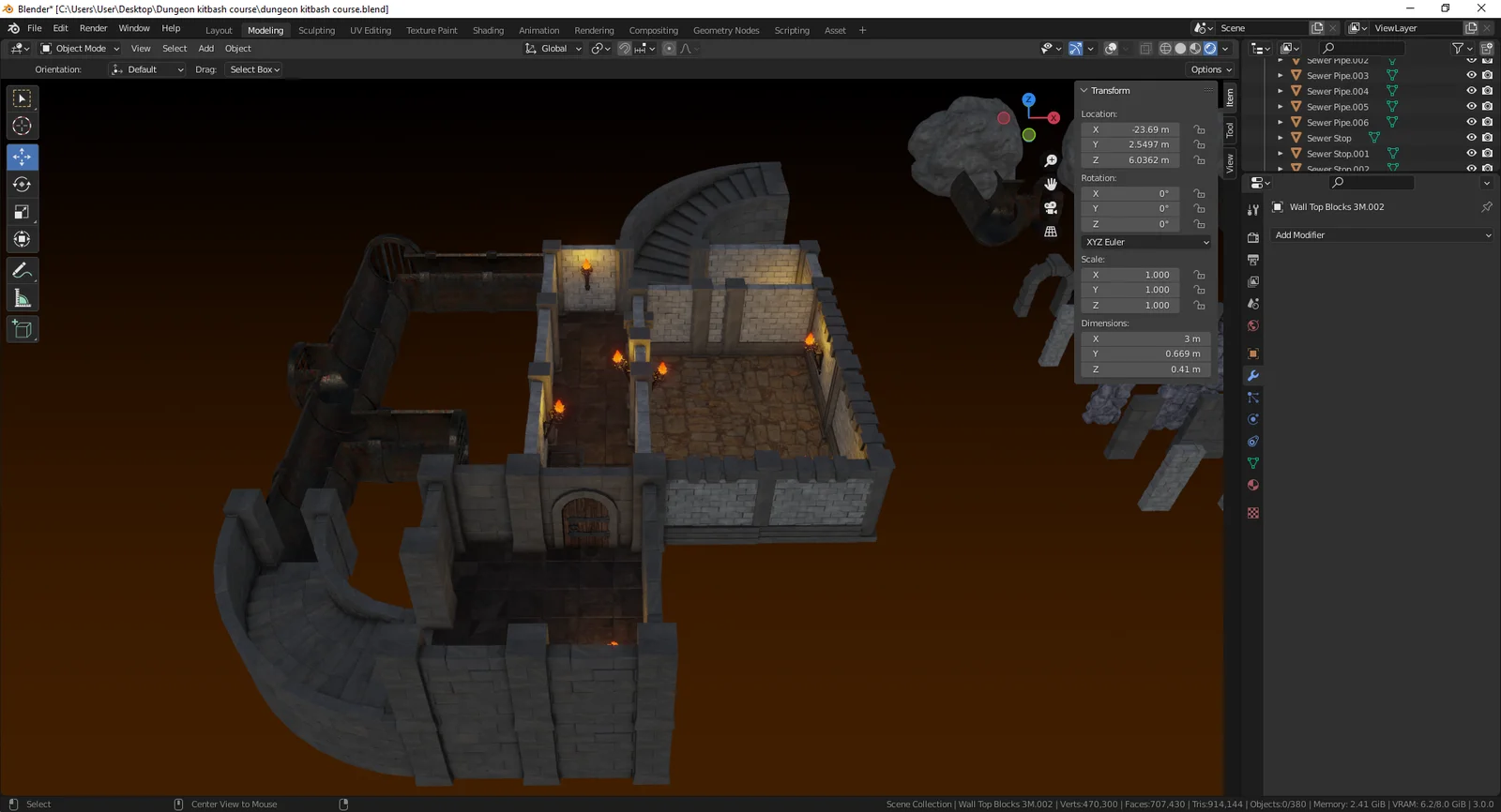 Dungeon Modular Kitbash Course screenshot 7
