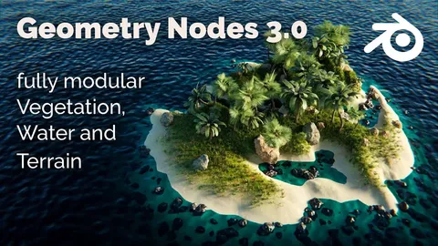 Modular Lonely Island - Blender geometry nodes
