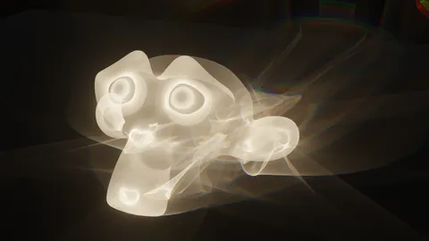 Caustic Monkey - Blender geometry nodes