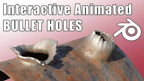 Instant Animatable Bullet Holes - Blender geometry nodes