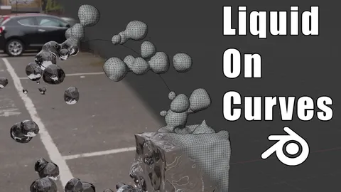 Liquid On Curve - Blender geometry nodes