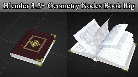 Geometry Node Book Rig - Blender geometry nodes