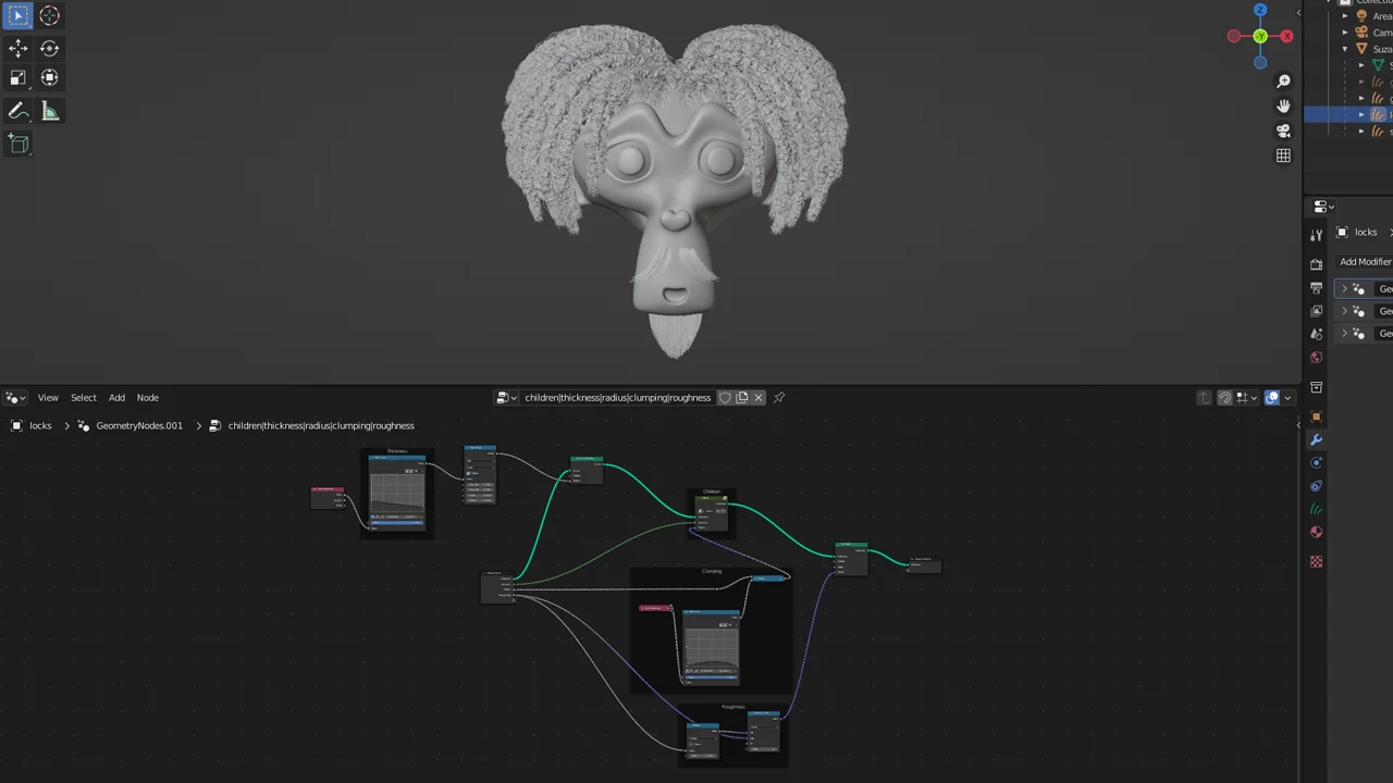 Beta Hair Geonodes screenshot 2