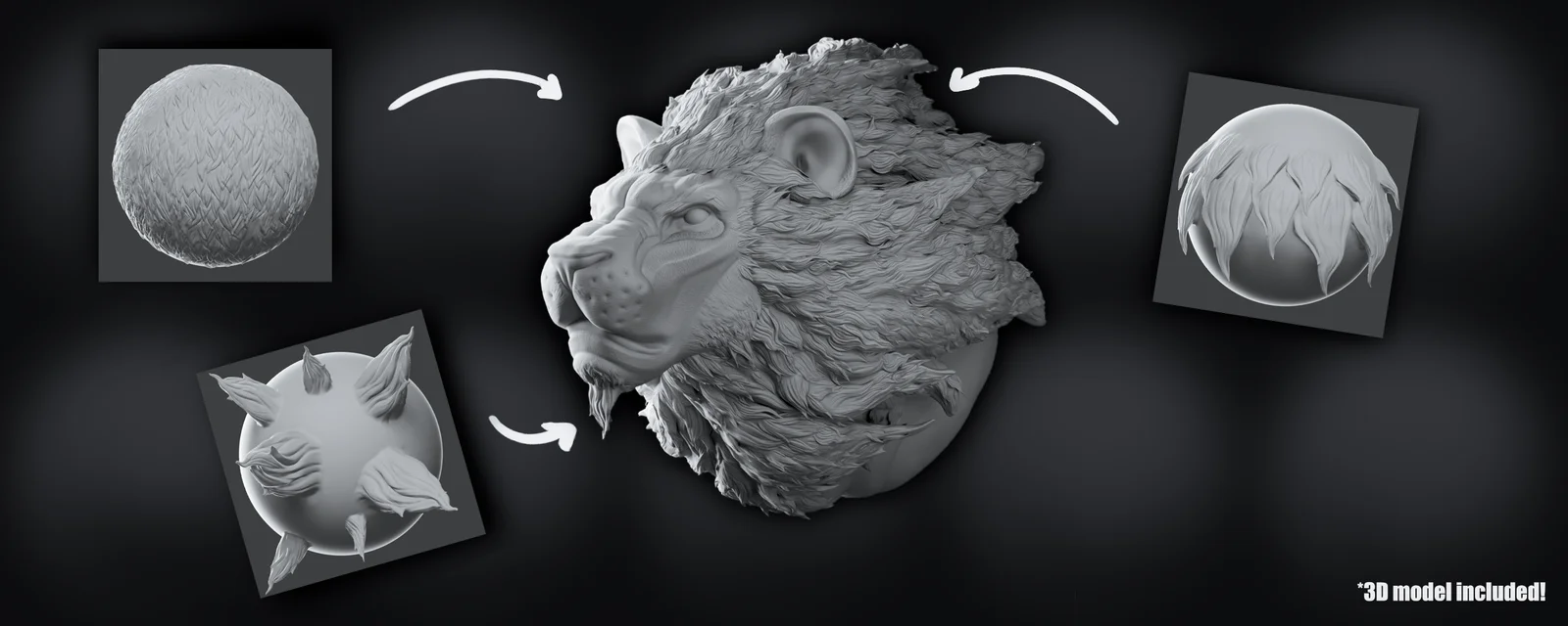 Fur and Hair VDM Brushes screenshot 2