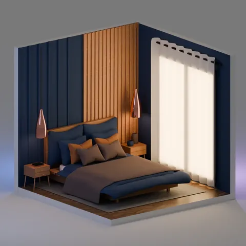 Isometric Bedroom - Blender 3d models