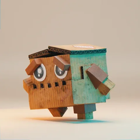 CardboBot Animated - Blender 3d models