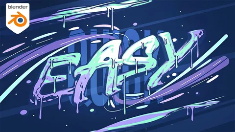 Easy Typography Project File - Blender tutorials & courses