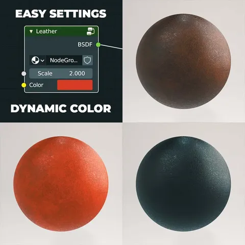 Leather Material - Blender shaders