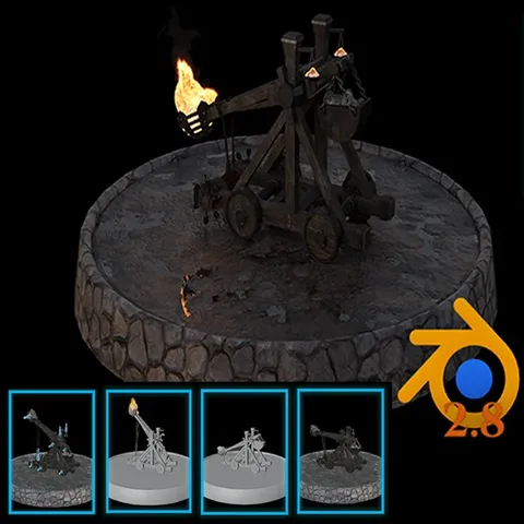 Medieval Catapult Full Guide - Blender tutorials & courses
