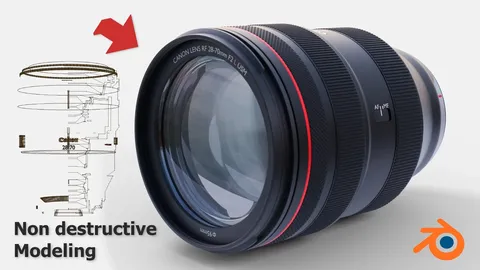 Canon RF 28-70 F2 Lens - Blender 3d models