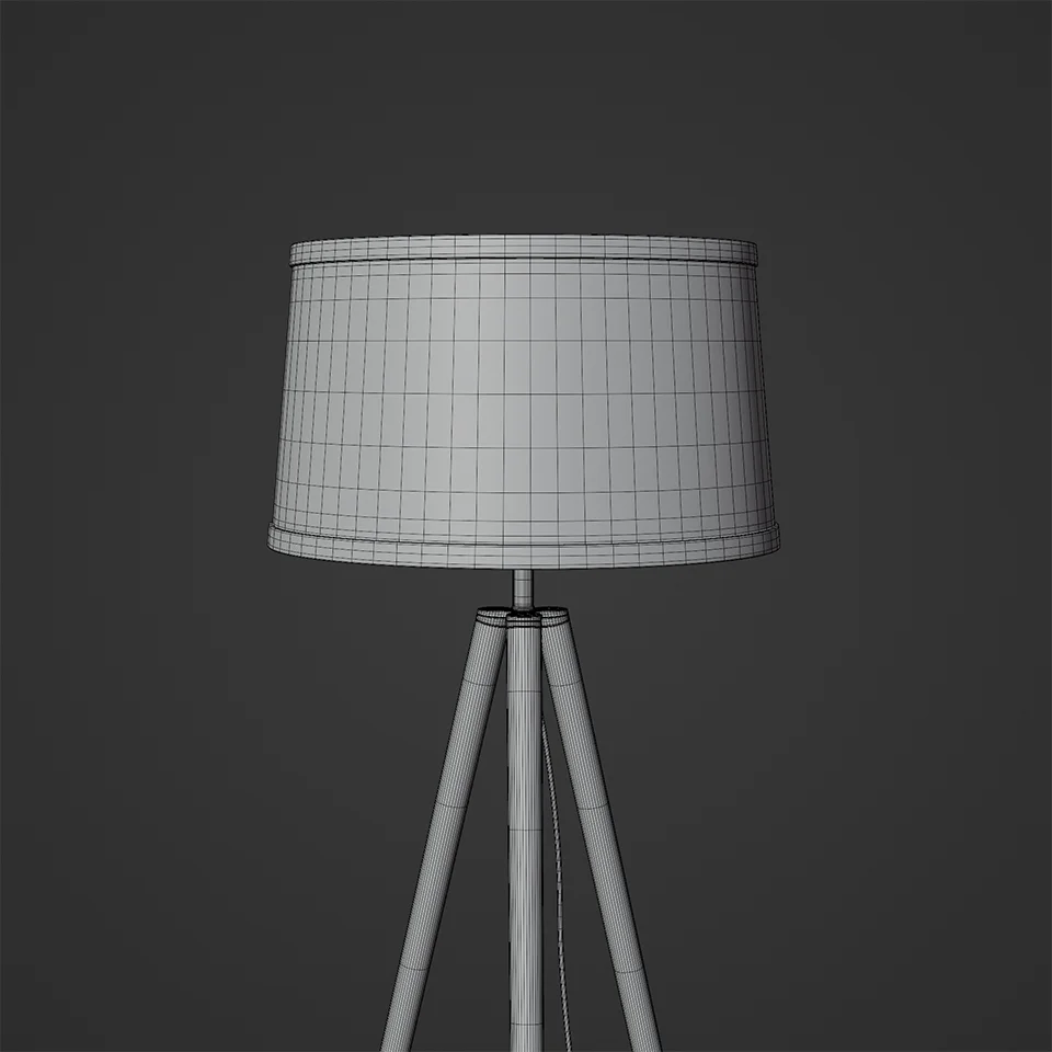 Floor Lamp with Wooden Legs screenshot 3
