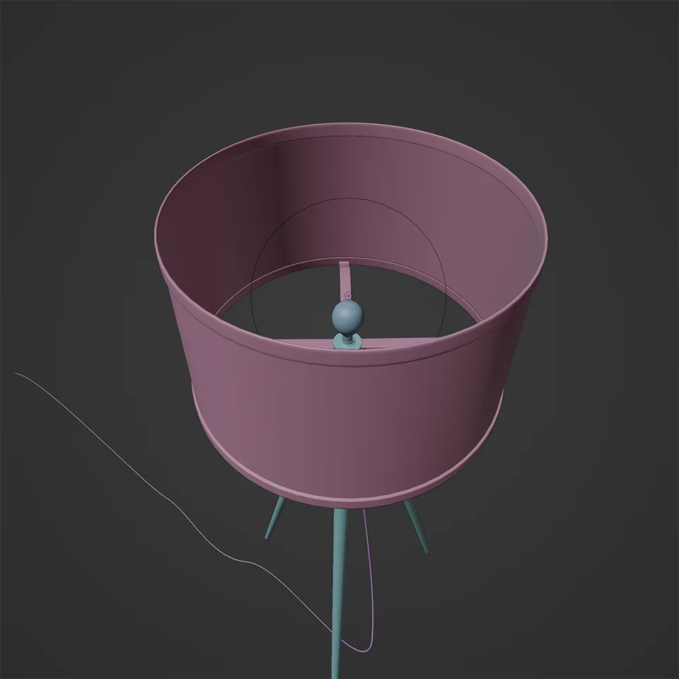 Floor Lamp with Wooden Legs screenshot 4