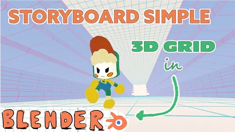 3D Storyboard Grid - Blender scenes