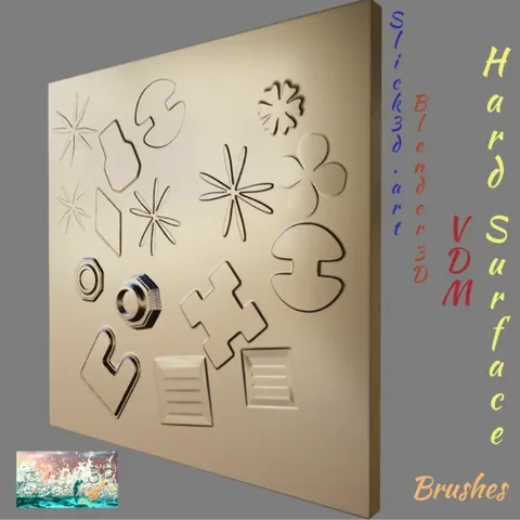 VDM Hard Surface Brushes - Blender sculpting brushes