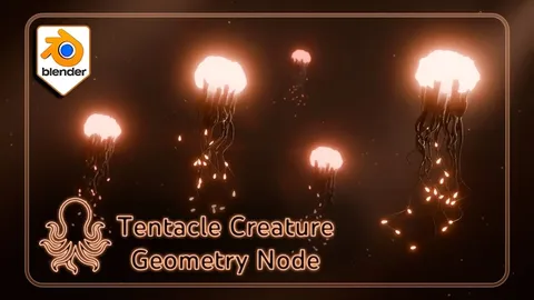 3DT Tentacle Creature - Blender geometry nodes