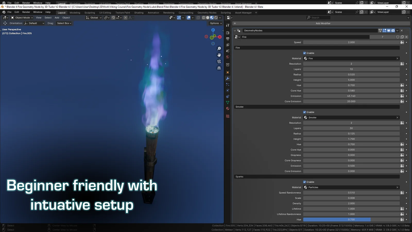 Burning Fire Geometry Node screenshot 6