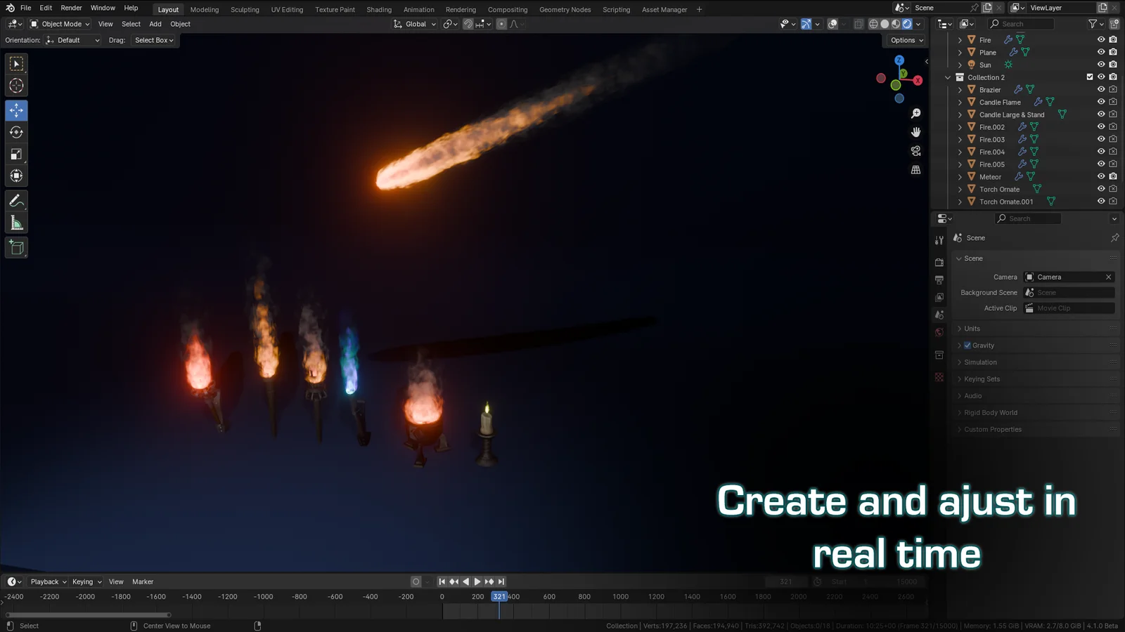 Burning Fire Geometry Node screenshot 7