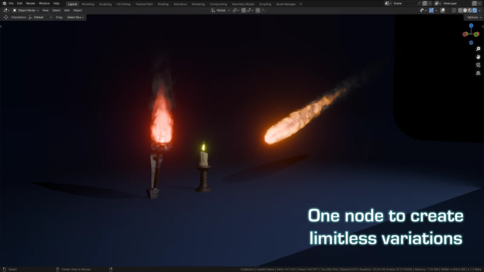 Burning Fire Geometry Node screenshot 8