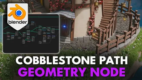 Cobblestone Path - Blender geometry nodes