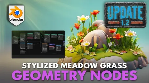 Stylized Meadow Node - Blender geometry nodes