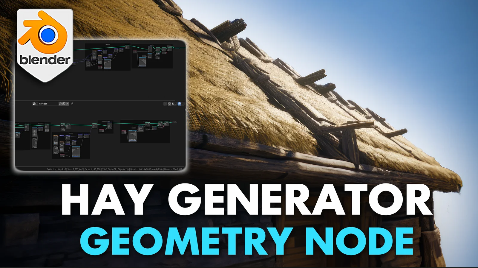 Hay Roof Geometry Node screenshot 2
