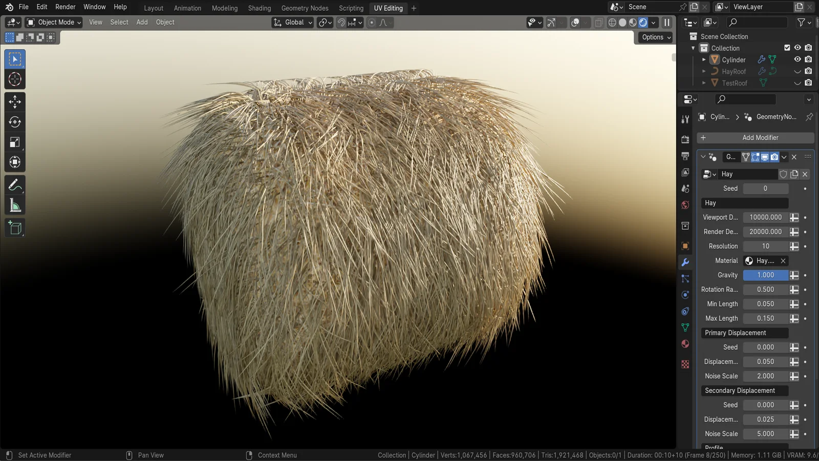 Hay Roof Geometry Node screenshot 4