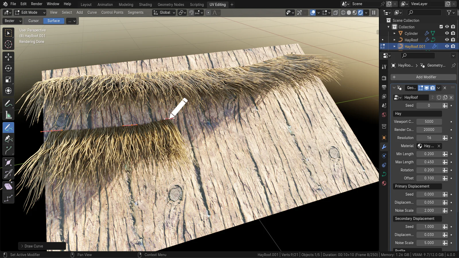 Hay Roof Geometry Node screenshot 6