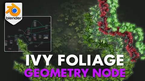 Ivy Foliage Geometry Node - Blender geometry nodes