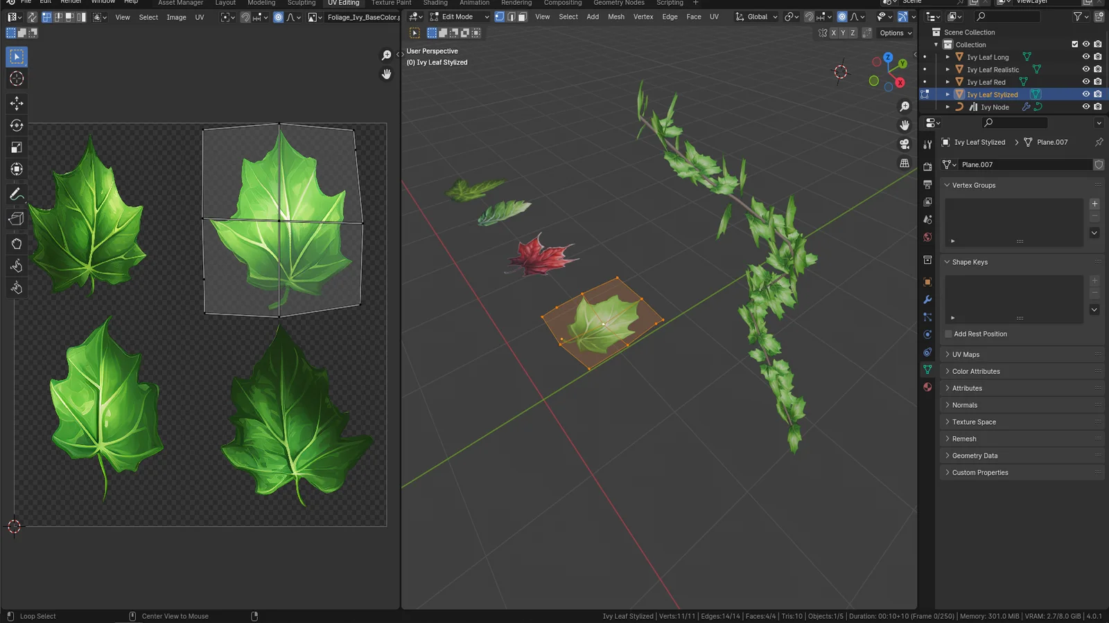 Ivy Foliage Geometry Node screenshot 6