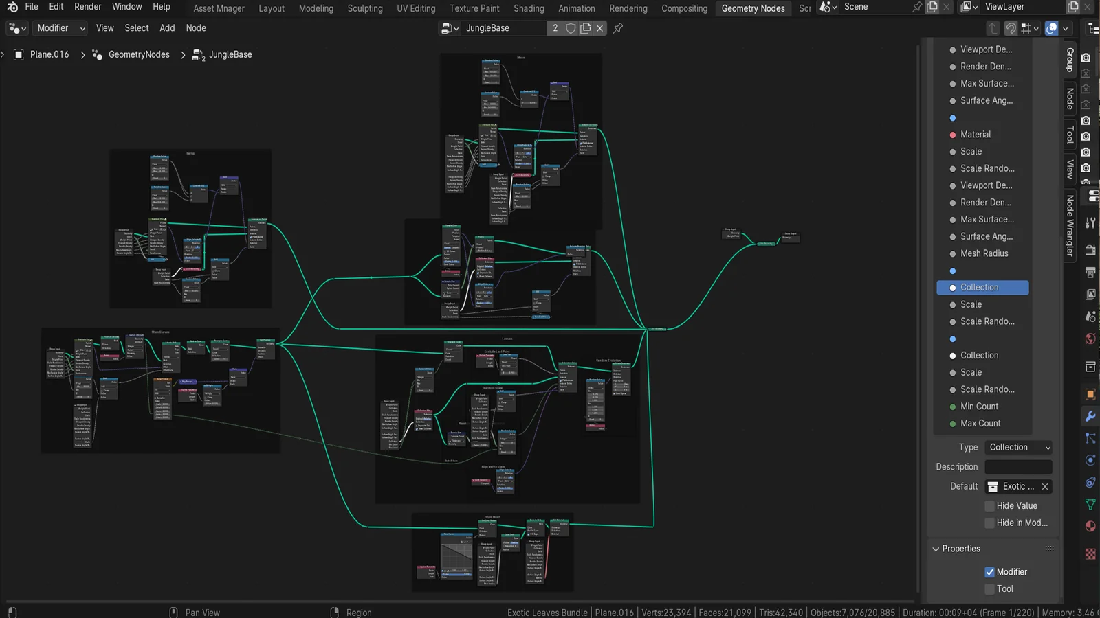 Jungle Terrain Geometry Node screenshot 3