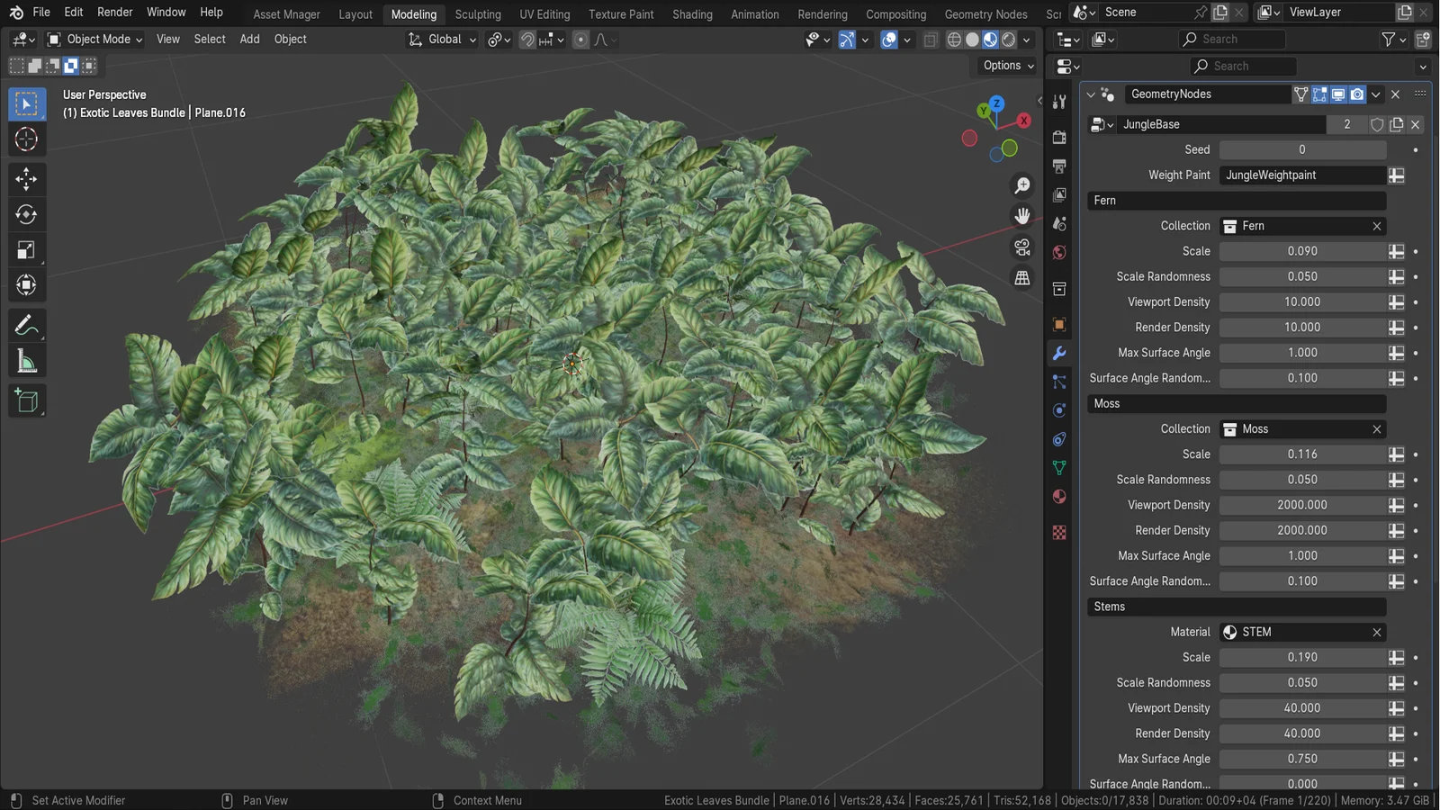 Jungle Terrain Geometry Node screenshot 4