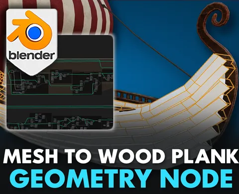 Mesh to Wooden Planks - Blender geometry nodes