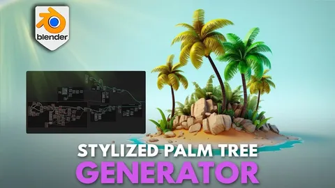 Procedural Palm Tree - Blender geometry nodes