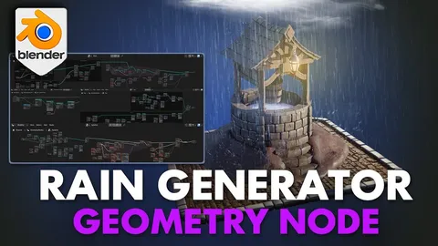 Procedural Rain Geometry Node Pack - Blender geometry nodes