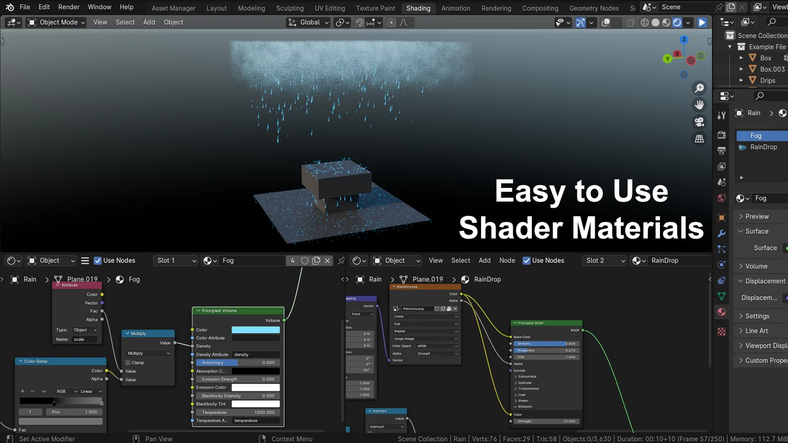 Procedural Rain Geometry Node Pack screenshot 8