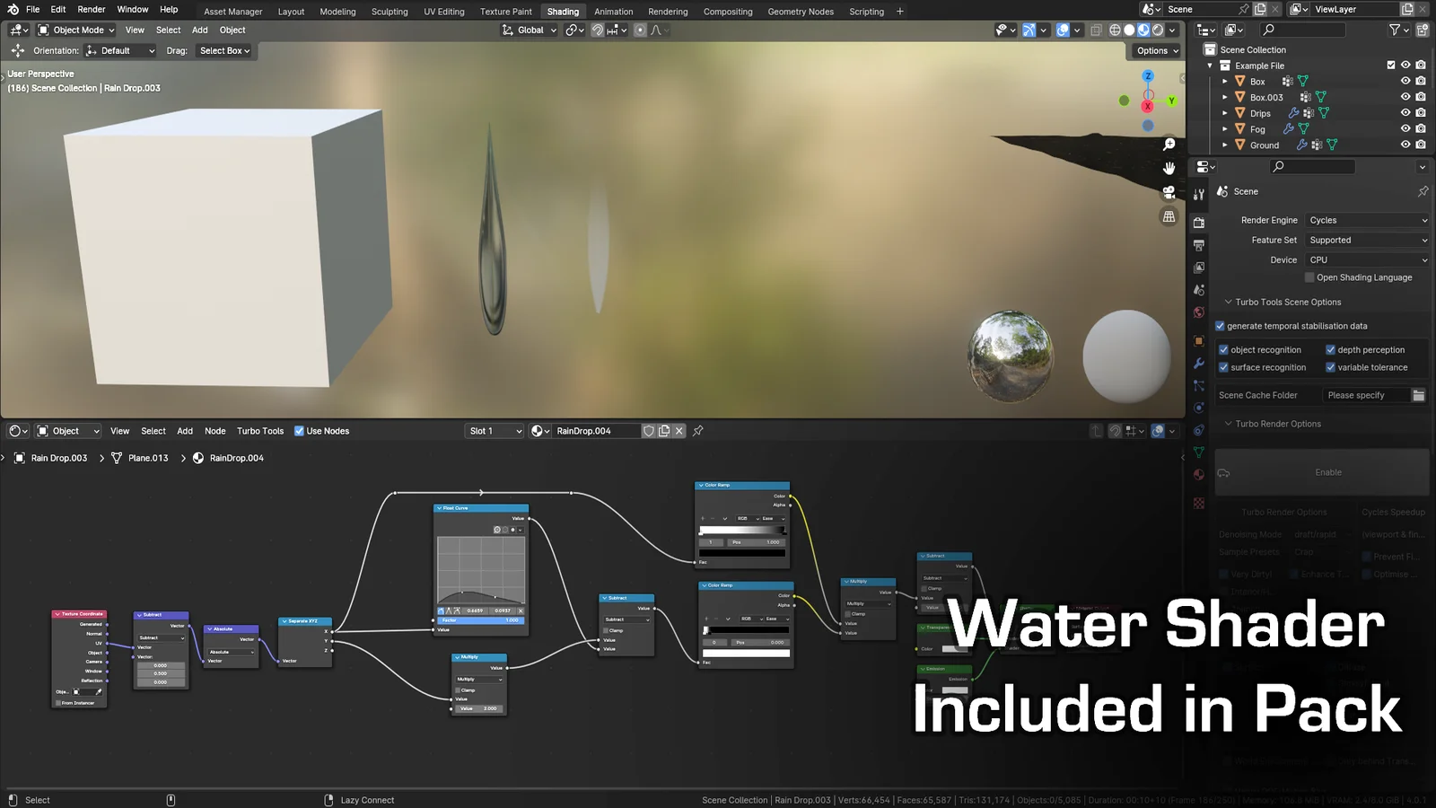 Procedural Rain Geometry Node Pack screenshot 9